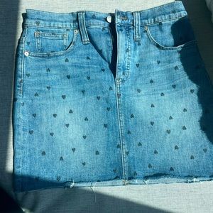 Madewell Denim Heart Skirt - 29